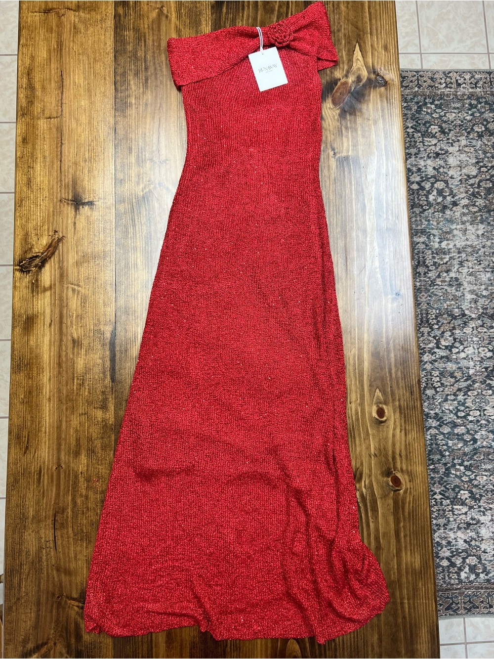 Runaway The Label Silvia Maxi Dress in Red Size Medium NWT Resortwear Evening - Picture 7 of 16
